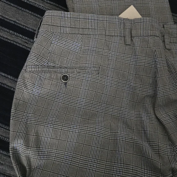 Robert Graham R Collectio Men Waist 36 Plaid Blue And White Made In Italy 112025